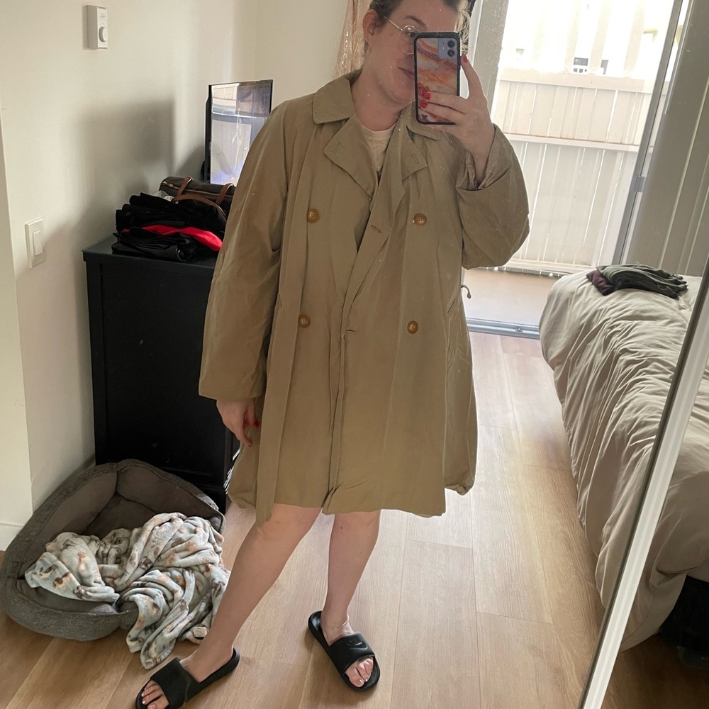 Michael Kors Tan Trench Coat Relaxed Fit